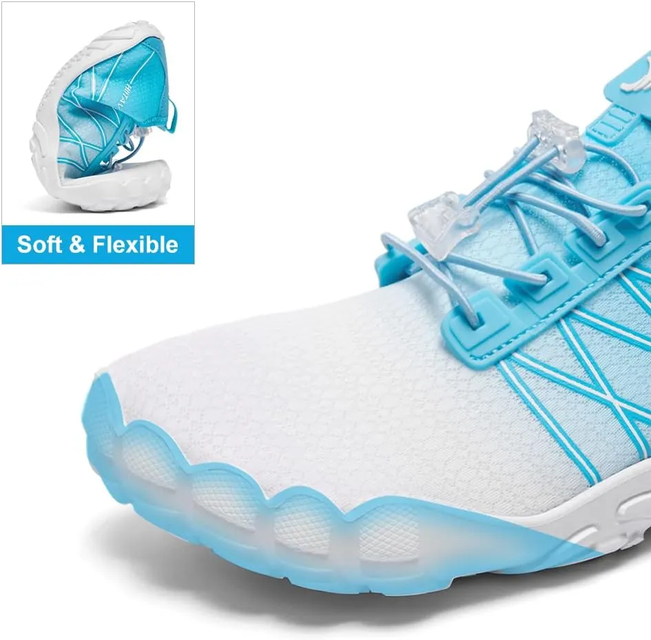 HIITAVE Water Shoes Non Slip Aqua Shoes Barefoot Quick Dry Lightweight with Beach River Swim Pool for Men Women Gradient Color…