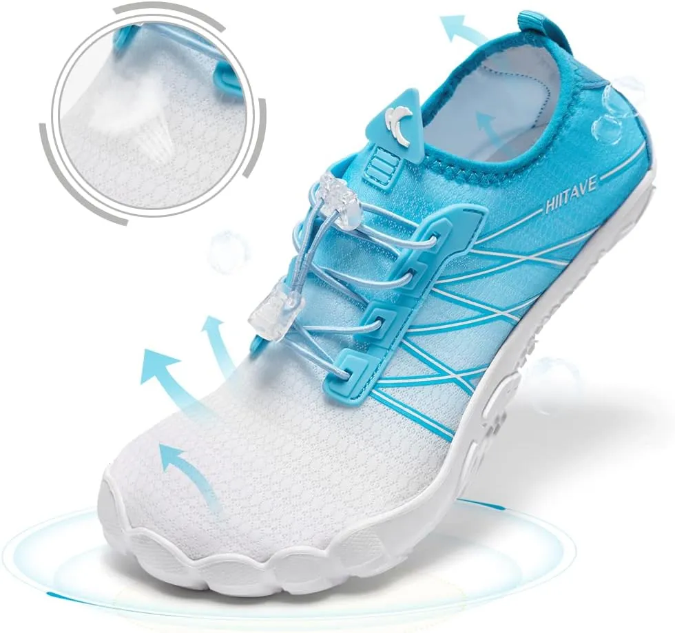 HIITAVE Water Shoes Non Slip Aqua Shoes Barefoot Quick Dry Lightweight with Beach River Swim Pool for Men Women Gradient Color…
