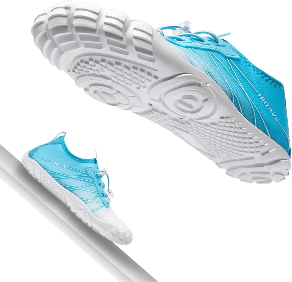 HIITAVE Water Shoes Non Slip Aqua Shoes Barefoot Quick Dry Lightweight with Beach River Swim Pool for Men Women Gradient Color…