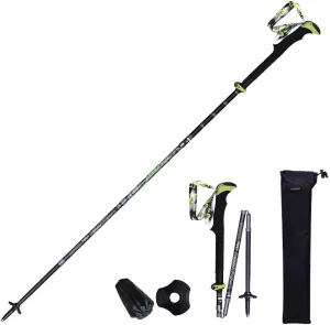 Hiking Poles 7001 Super-Hard Aluminum, Carbon Fiber Trekking Poles Lightweight Collapsible Folding Walking Sticks Included A Mud Baskets, Foot Cover, Carry Bag