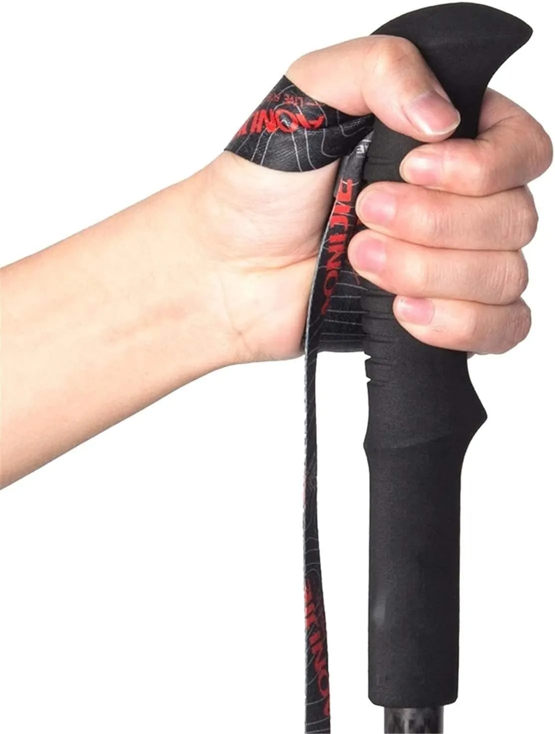 Hiking Trekking Poles, Lightweight Folding Hiking Trekking Poles, Adjustable 110-130Cm, High Grip and Soft and Comfortable Handle with Wrist Strap (Blue 1PCS)