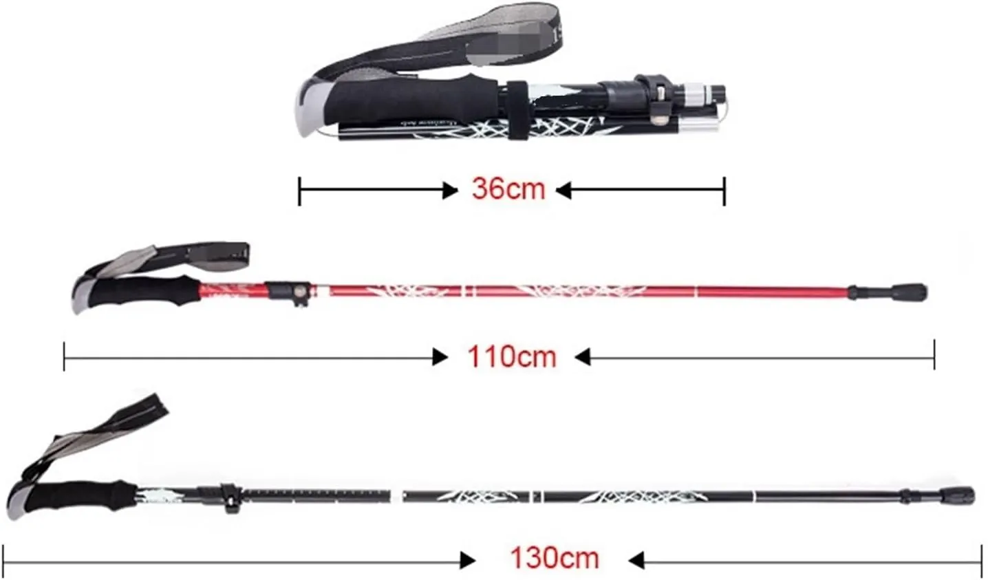 Hiking Trekking Poles Trekking Poles Telescopic Walking Sticks Ultralight Hiking Poles for Backpacking Hiking Sticks for Trekking(Black)