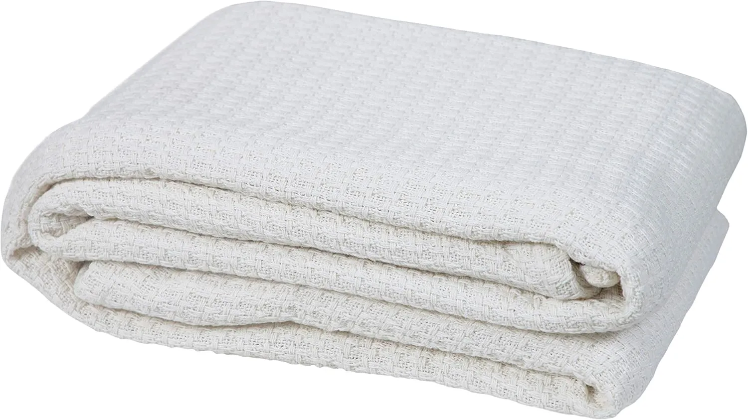 Hillfair 100% Soft Premium Combed Cotton Thermal Blanket - Queen Size - Soft Cozy Warm Cotton Bed Throw - All Season