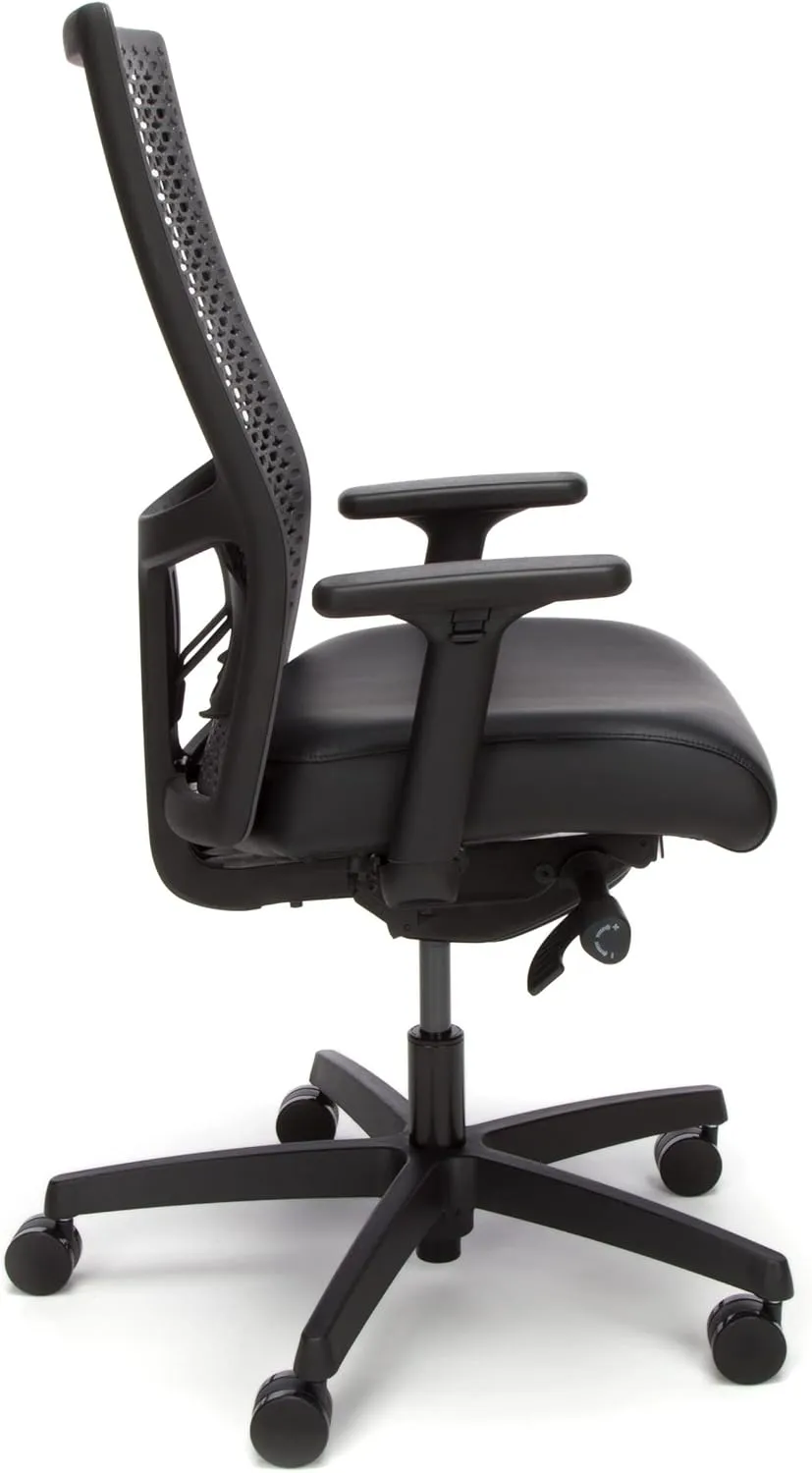 HON Ignition 2.0 ReActiv Ergonomic Office Chair with Lumbar Support, Synchro-Tilt Recline, Breathable Flex-Back Support for Office Chair, Black