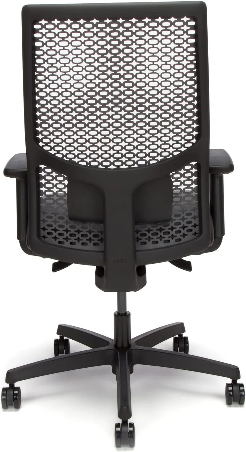 HON Ignition 2.0 ReActiv Ergonomic Office Chair with Lumbar Support, Synchro-Tilt Recline, Breathable Flex-Back Support for Office Chair, Black
