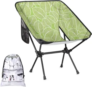 Honeybaby Folding Camping Chair Beautiful Leaf Veins Camping Chairs Lightweight Portable Chair Outdoor Foldable Chairs for Camping Travel Picnic Beach Hiking