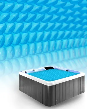 Hot Tub Bubble Cover 7 x 7 FT for Square Spa Pool, Solar Cover Insulation Blanket, Floating Spa Cover for Outdoor and Energy Efficiency