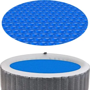 Hot Tub Spa Solar Bubble Cover Blanket for Round Inflatable Hot Tub Spa Pool Thermal Insulation Floating Bubble Wrap Covers (5.4Ft)