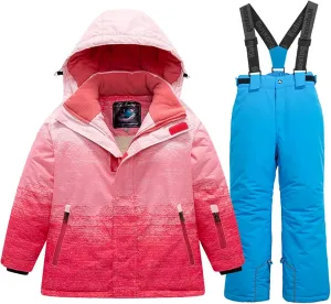 HOTIAN Boys Ski Jacket Snow Jacket Pants Suits Windproof Waterproof Winter Coats