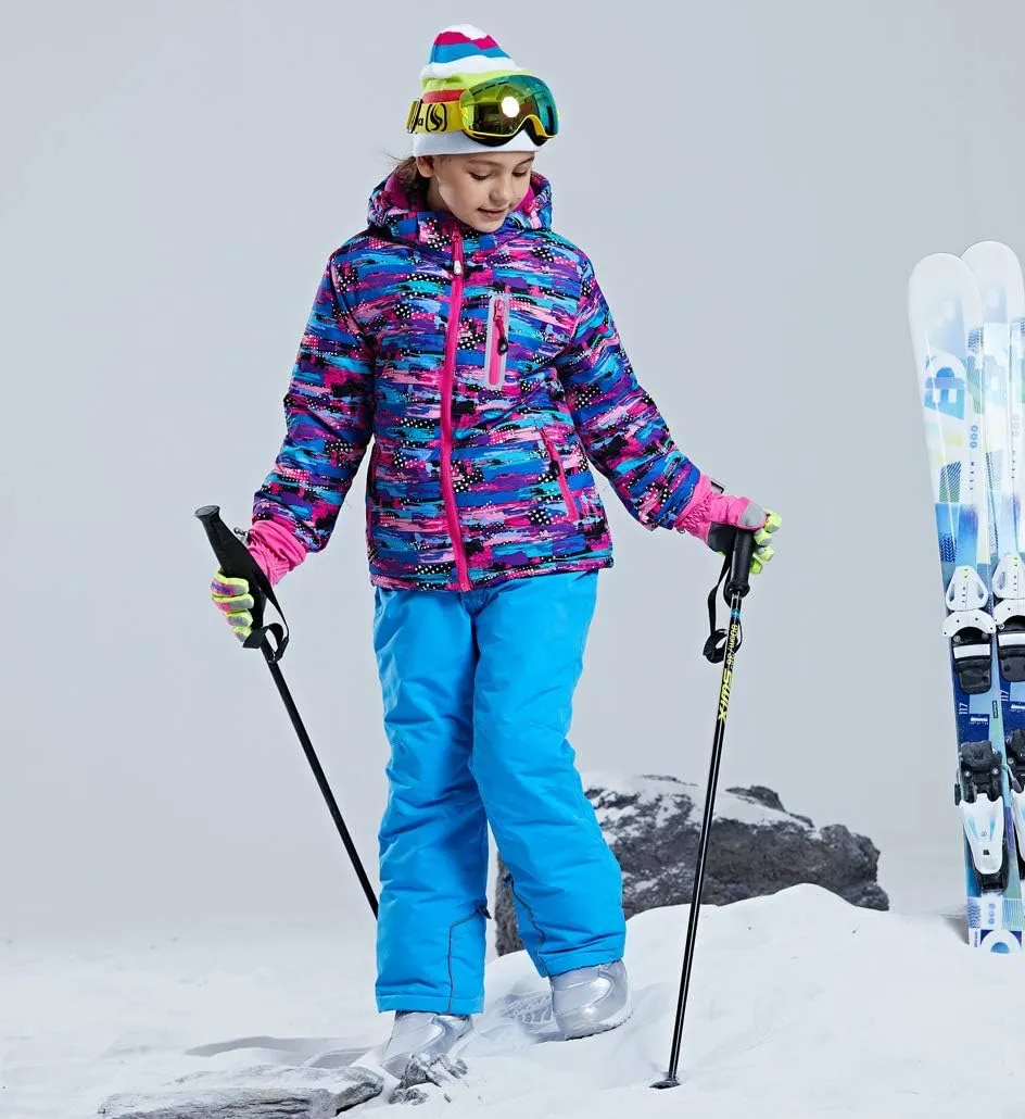 HOTIAN Boys Ski Jacket Snow Jacket Pants Suits Windproof Waterproof Winter Coats