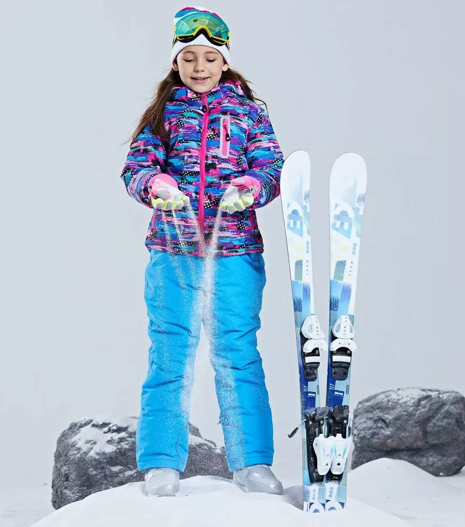 HOTIAN Boys Ski Jacket Snow Jacket Pants Suits Windproof Waterproof Winter Coats