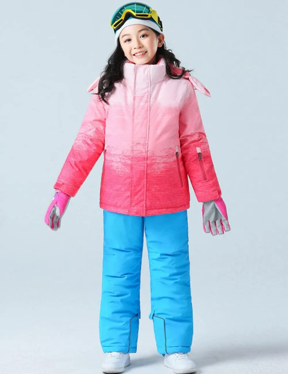 HOTIAN Boys Ski Jacket Snow Jacket Pants Suits Windproof Waterproof Winter Coats