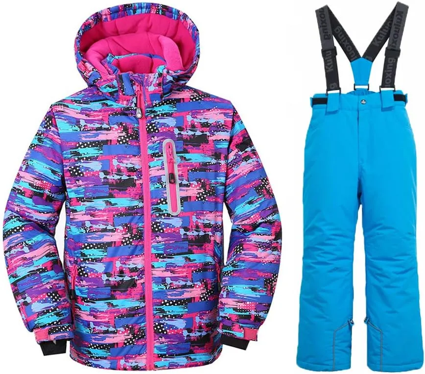 HOTIAN Boys Ski Jacket Snow Jacket Pants Suits Windproof Waterproof Winter Coats