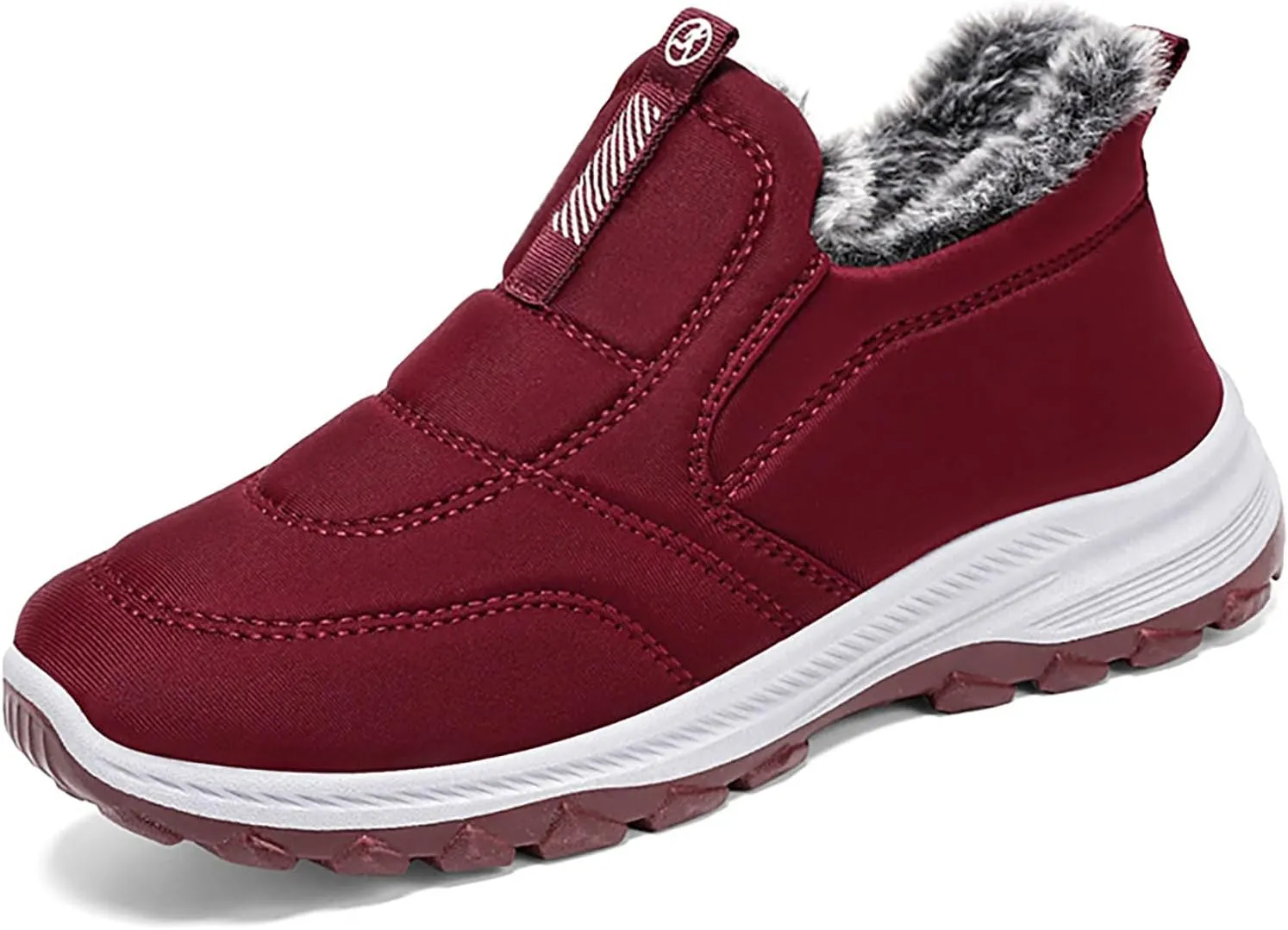 HYL Winter Snow Boots Womens Mens Warm Fur Lined Anti-Slip Ankle Booties Walking Shoes Non-Slip Sneakers Outdoor Trekking Shoes
