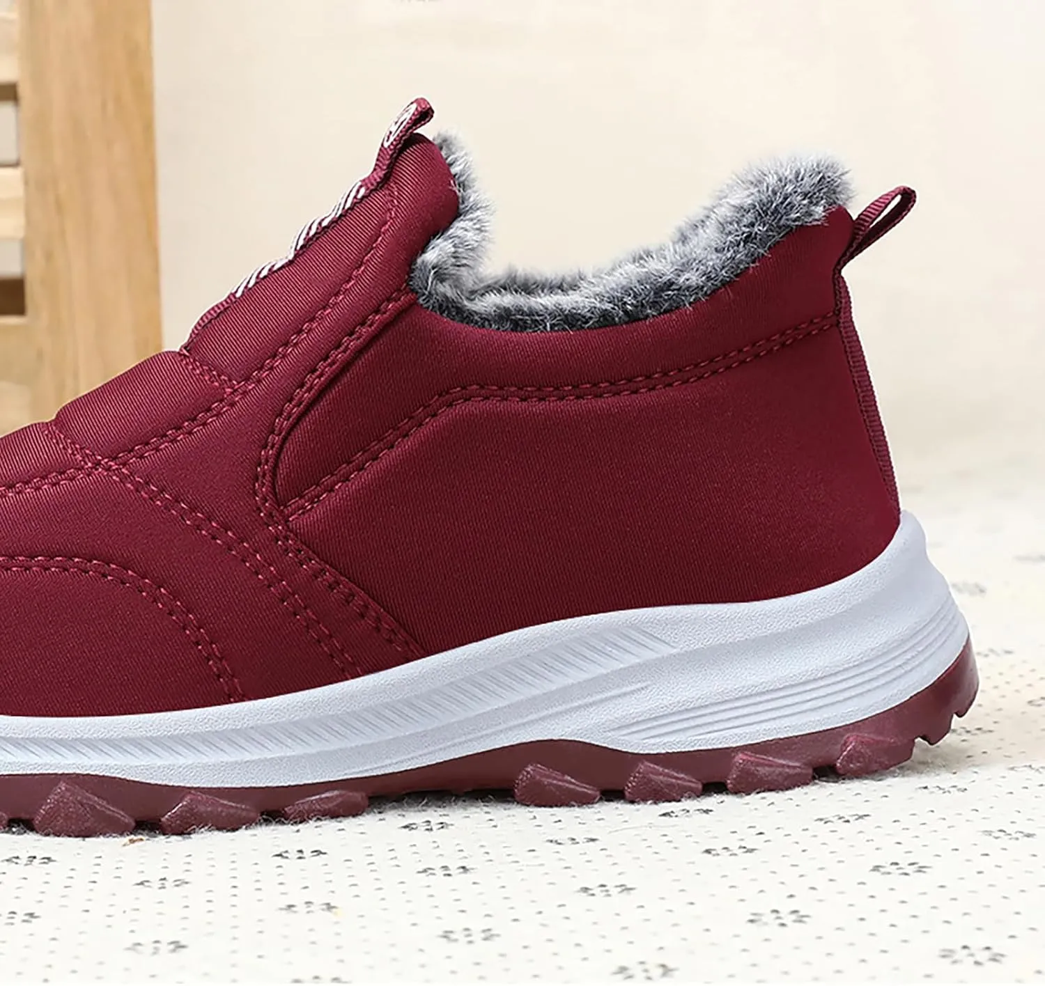 HYL Winter Snow Boots Womens Mens Warm Fur Lined Anti-Slip Ankle Booties Walking Shoes Non-Slip Sneakers Outdoor Trekking Shoes
