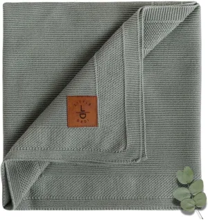 Hypoallergenic Baby Blanket - 30x40 Inches Green, Oeko-TEX® Certified, Thermal-Regulating, Soft Knit for Girls & Boys - Swaddle or Toddler Blanket, Dua