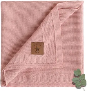 Hypoallergenic Silky Baby Blanket - 30x40 Inches Pink, Oeko-TEX® Certified, Thermal-Regulating, Soft Knit for Girls & Boys - Swaddle or Toddler Blanket, Dua