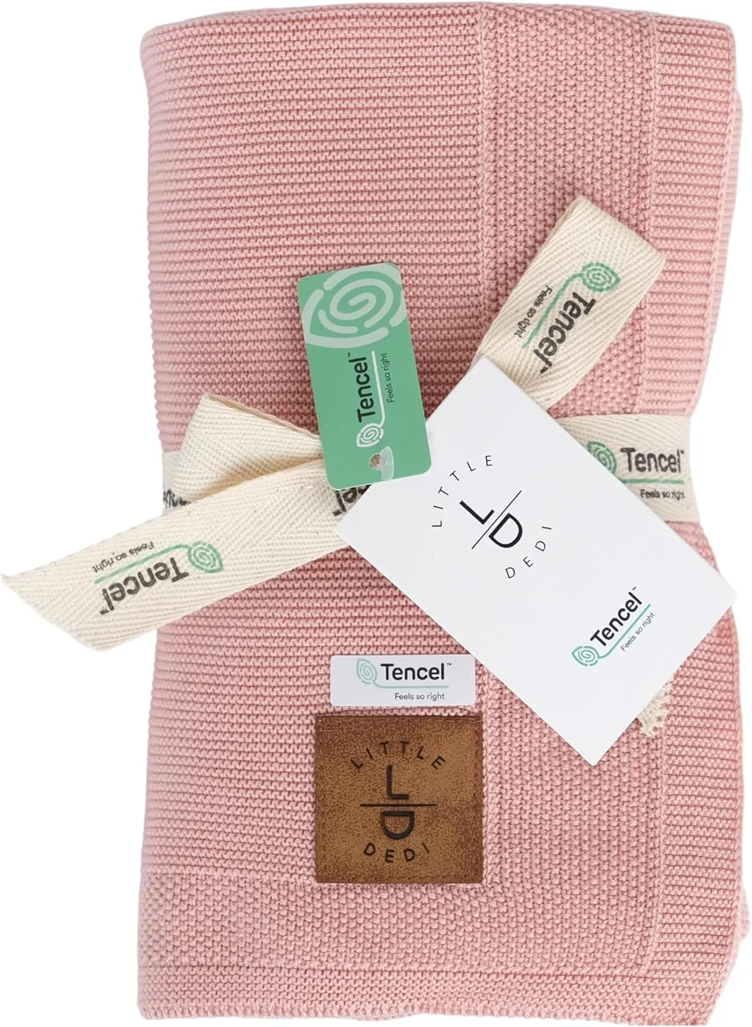 Hypoallergenic Silky Baby Blanket - 30x40 Inches Pink, Oeko-TEX® Certified, Thermal-Regulating, Soft Knit for Girls & Boys - Swaddle or Toddler Blanket, Dua