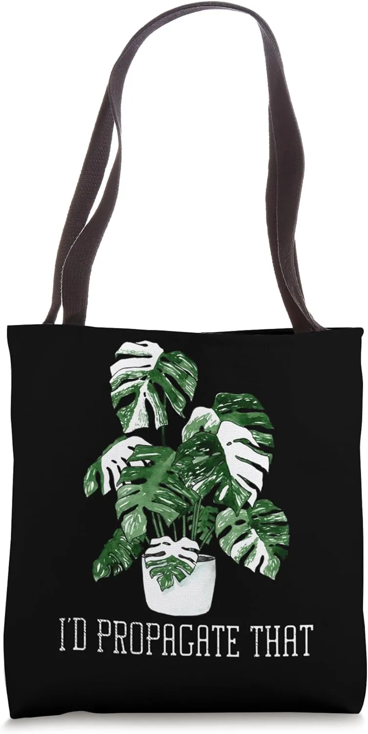I'd Propagate That Monstera Deliciosa Variegata Plant Ear Tote Bag