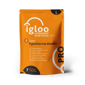 Igloo 7 Tog Emergency Thermal Blanket - 3Layer Large Pro Orange