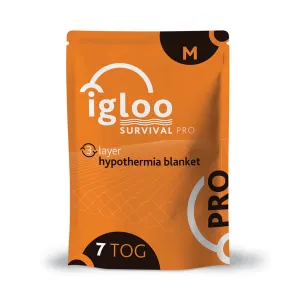Igloo 7 Tog Emergency Thermal Blanket - 3Layer Medium Pro Orange