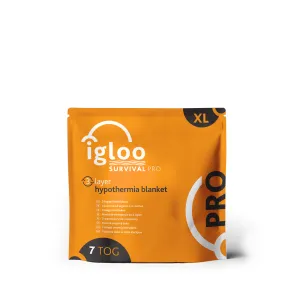 Igloo 7 Tog Emergency Thermal Blanket - 3Layer XL Pro Orange