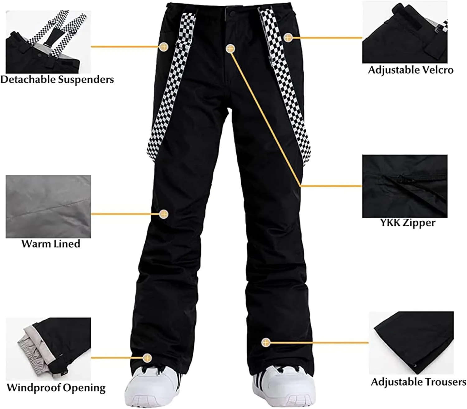 IMPHUT Women's Ski Jackets and Pants Snowboarding Snowsuit Coat Warm Hooded Waterproof Windproof Insulated