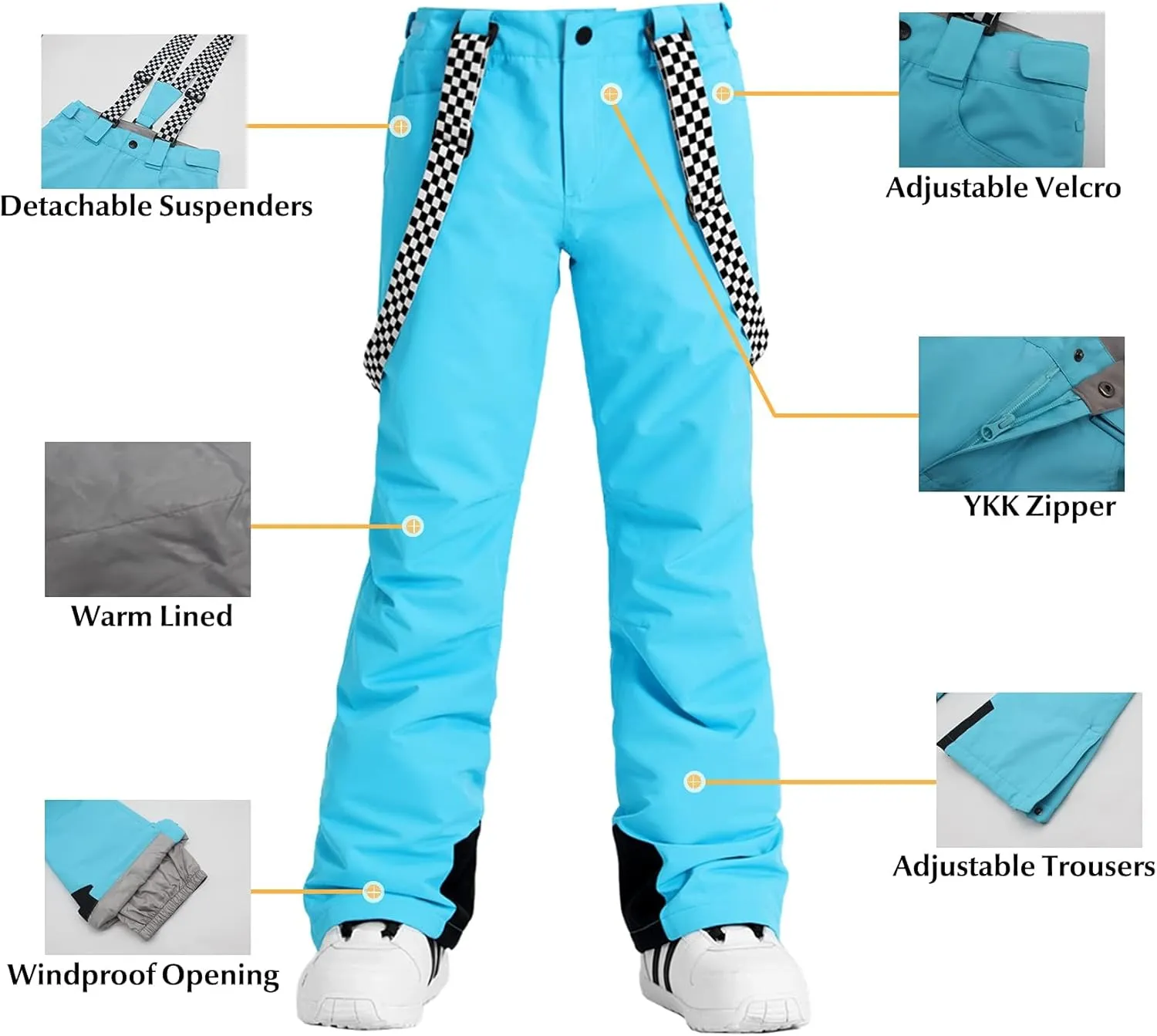 IMPHUT Women's Ski Jackets and Pants Snowboarding Snowsuit Coat Warm Hooded Waterproof Windproof Insulated