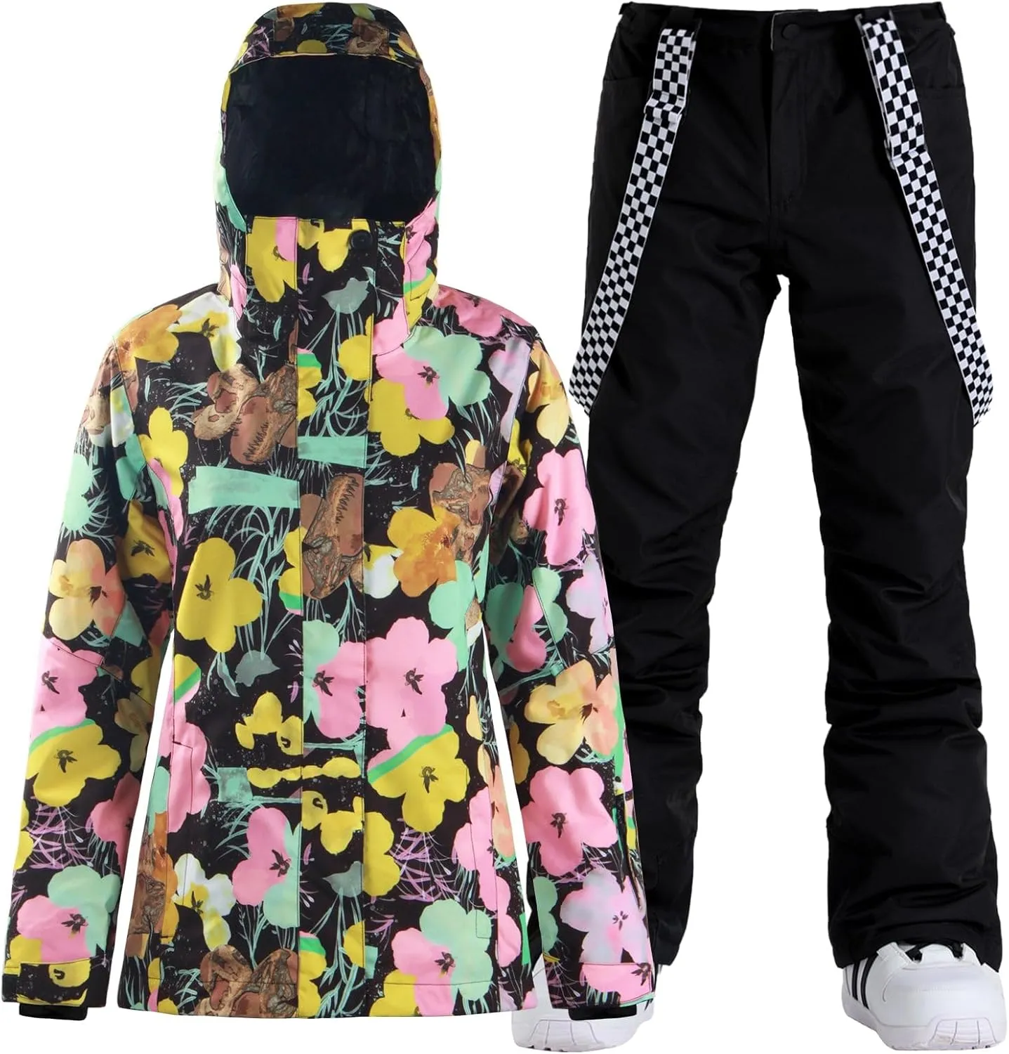 IMPHUT Women's Ski Jackets and Pants Snowboarding Snowsuit Coat Warm Hooded Waterproof Windproof Insulated