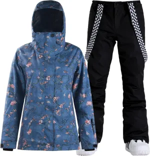 IMPHUT Women's Ski Jackets and Pants Snowboarding Snowsuit Coat Warm Hooded Waterproof Windproof Insulated