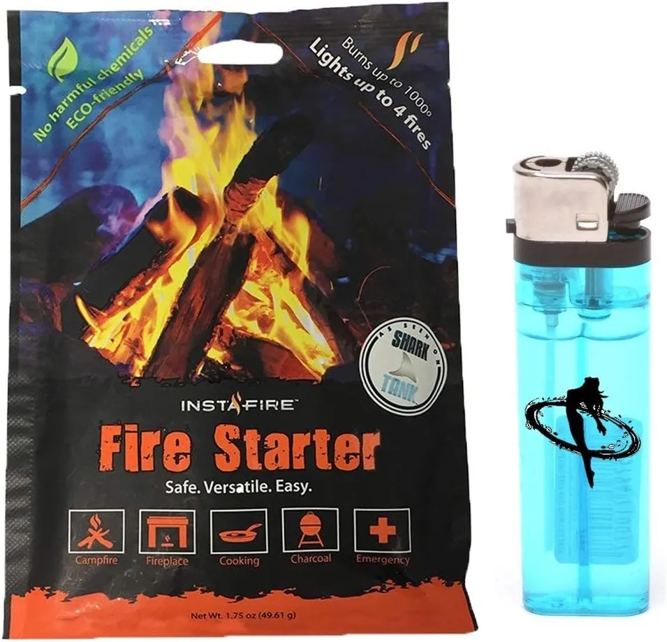 Instafire Fire Starter 12 Pack Bundle w/Exclusive Lighter