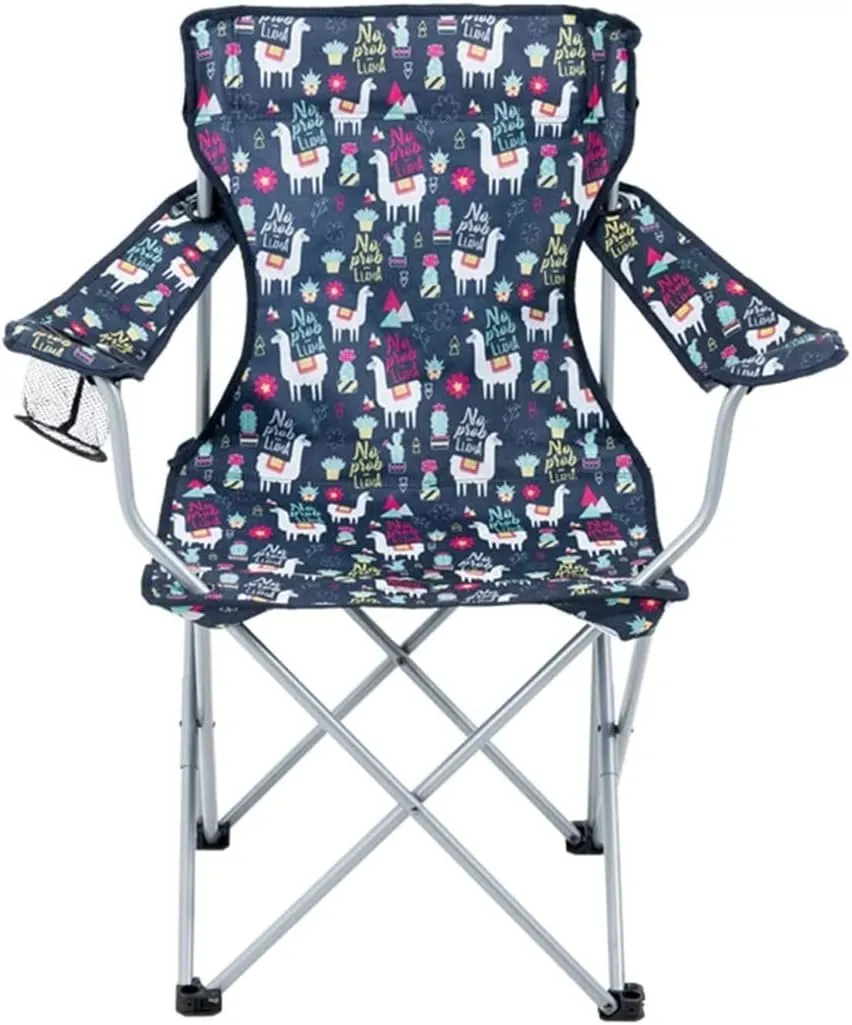IRYZE Outdoor Chair Folding Camping Chair Folding Camping Chair Portable Carry Bag with Mesh Cup Holder Comfortable Arms Space Saving Lightweight Camping Chair Foldable Chair