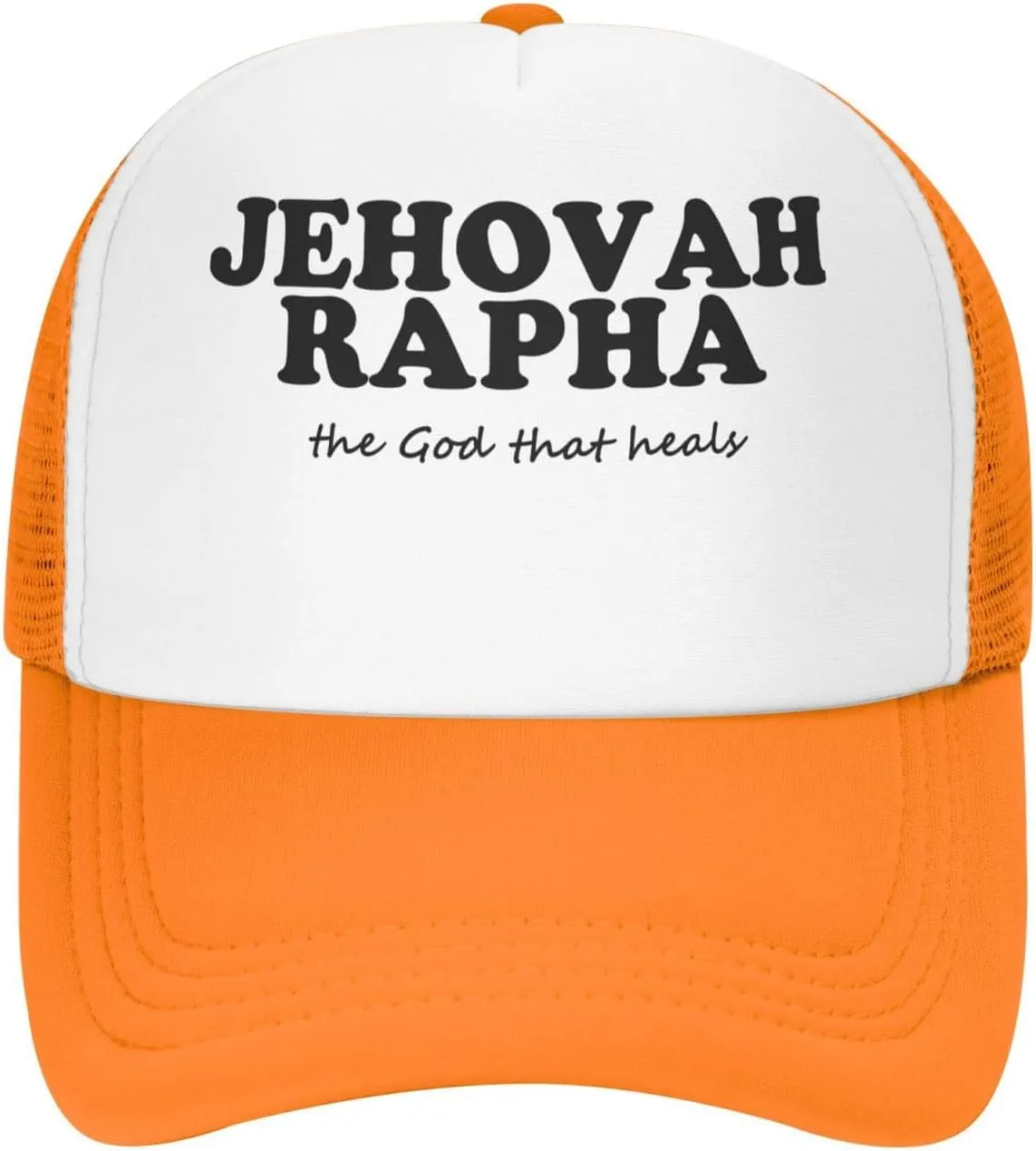 Jehovah Rapha The God Who Heals Trendy Mesh Baseball Cap Adjustable Dad Hat Trucker Hat for Women Men,Black