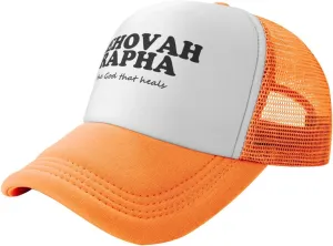 Jehovah Rapha The God Who Heals Trendy Mesh Baseball Cap Adjustable Dad Hat Trucker Hat for Women Men,Black