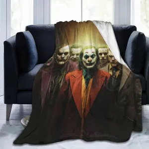 Joker Blanket Throw Blankets Ultra Soft Flannel Lightweight Throws for Couch, Bed, Plush Fuzzy Flannel Microfiber Warm Thermal Blanket All Seasons Use 60"x50"