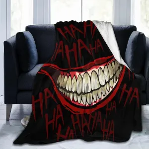 Jokers Blanket Throw Blankets Ultra Soft Flannel Lightweight Throws for Couch, Bed, Plush Fuzzy Flannel Microfiber Warm Thermal Blanket All Seasons Use 50"x40"