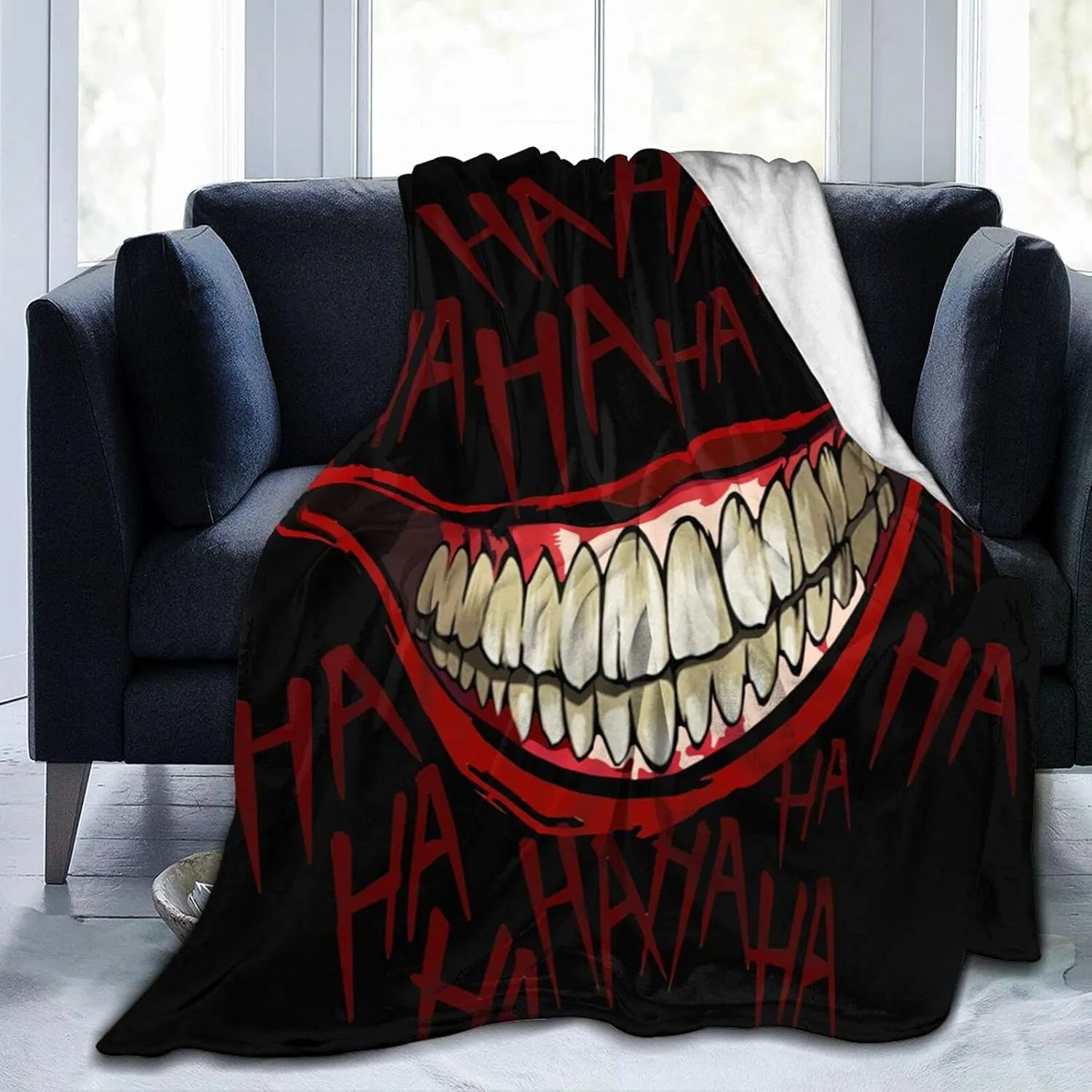 Jokers Blanket Throw Blankets Ultra Soft Flannel Lightweight Throws for Couch, Bed, Plush Fuzzy Flannel Microfiber Warm Thermal Blanket All Seasons Use 50"x40"