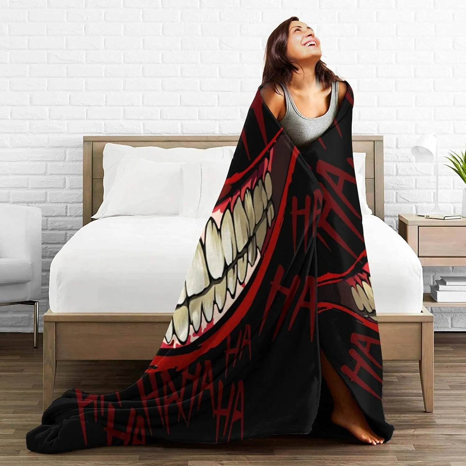 Jokers Blanket Throw Blankets Ultra Soft Flannel Lightweight Throws for Couch, Bed, Plush Fuzzy Flannel Microfiber Warm Thermal Blanket All Seasons Use 50"x40"