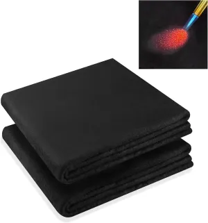 kanhiro Carbon Felt Welding Blanket Fireproof - 2 Packs 20" X 36" Heat Resistant Fabric 1800°F High Temp Insulation Pad, Flame Retardant Protective Mat for Soldering Welding Brazing Plumbing