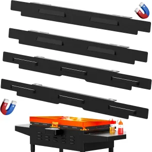 Keten Wind Guard for 36 inch Blackstone Griddle, 2-In-1 Side Guard for Use Upside & Down, Magnetic Stainless Steel Wind Screen to Protect Flames Compatible with Side Shelf, Rear Grease Cup and Hood