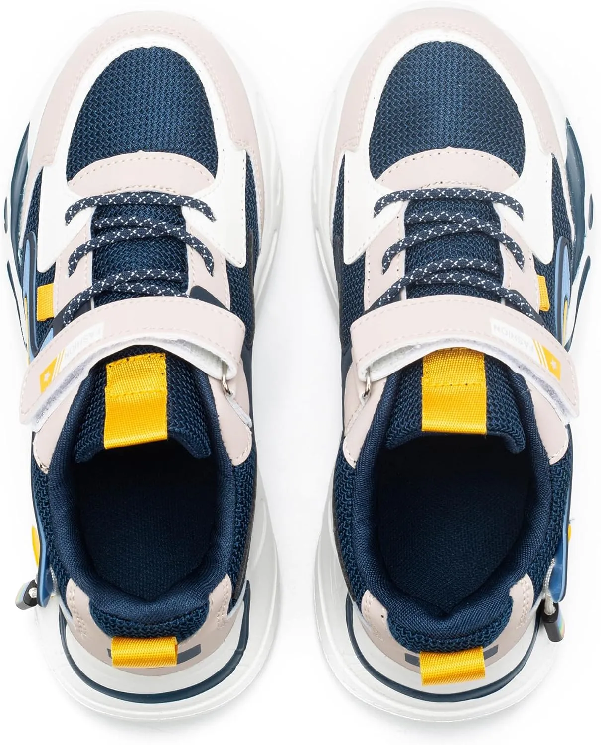 Kids Sneakers for Boys Girls Mesh Breathable Running Shoes Lightweight Hook and Loop Athletic Casual Shoes