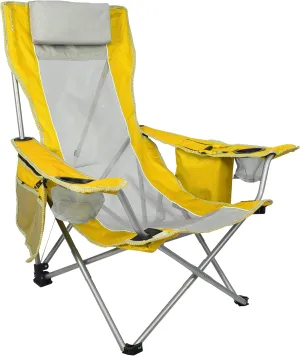 Kijaro Beach Sling Chair with Cooler Pocket - Various Fun Colors & Patterns - Perfect Beach Folding Chair and Camping Chair - Includes a Detachable Pillow