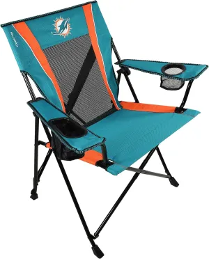 Kijaro Sports Fan Folding Chair, 26" L x 35.5" W x 37" H, Miami Dolphins
