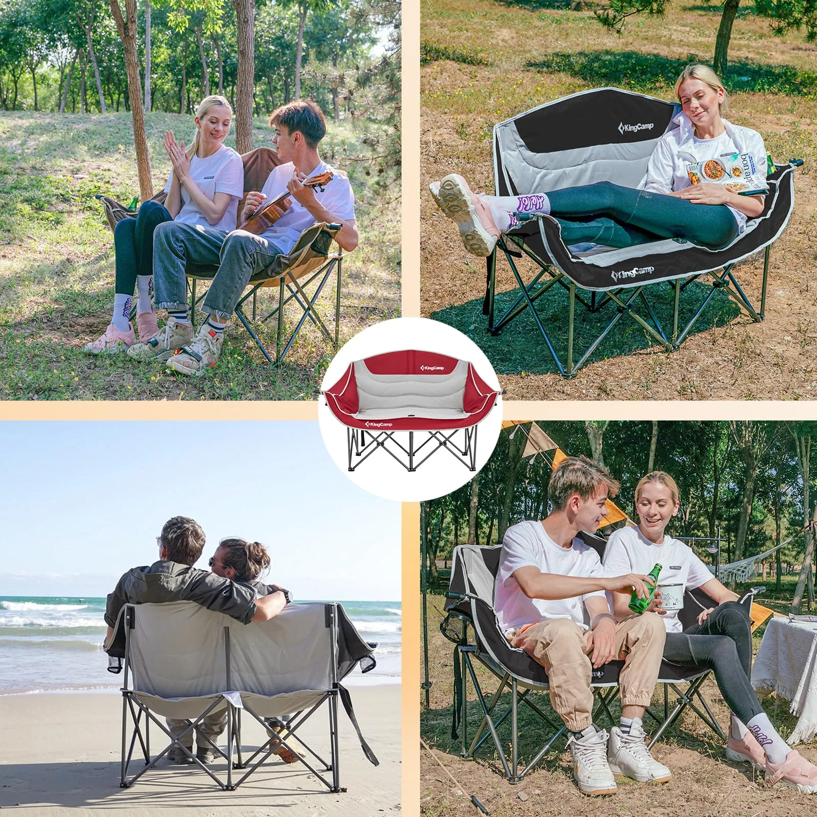 KingCamp Double Sofa Chair Camping Loveseat