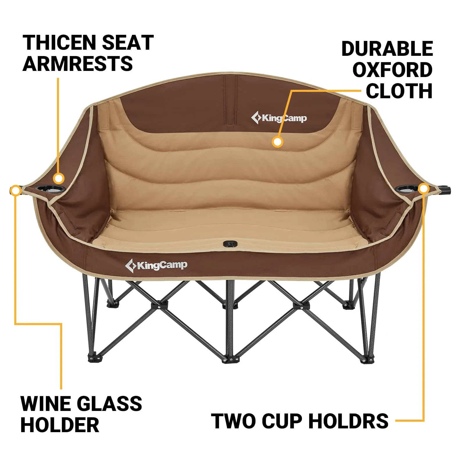 KingCamp Double Sofa Chair Camping Loveseat