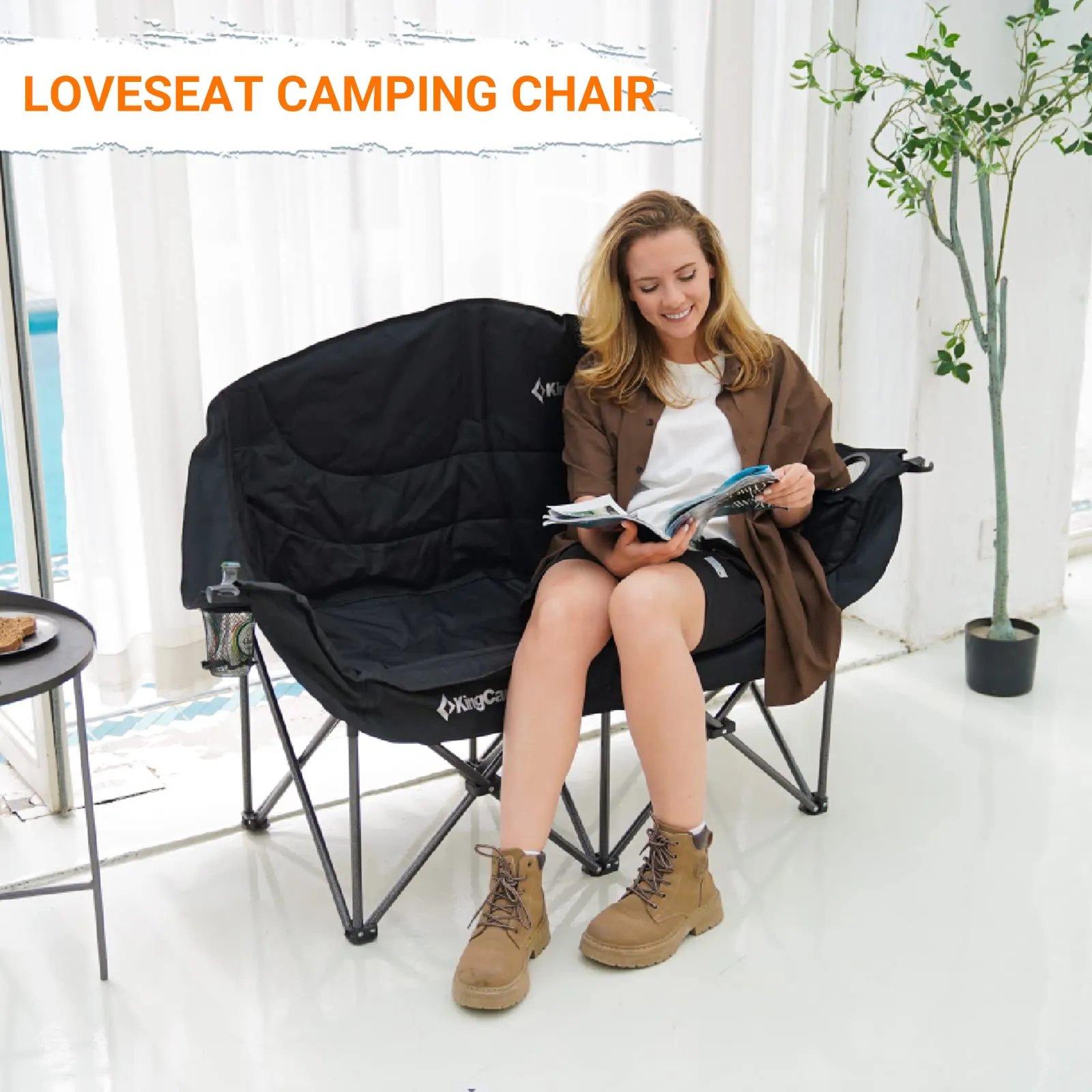 KingCamp Double Sofa Chair Camping Loveseat