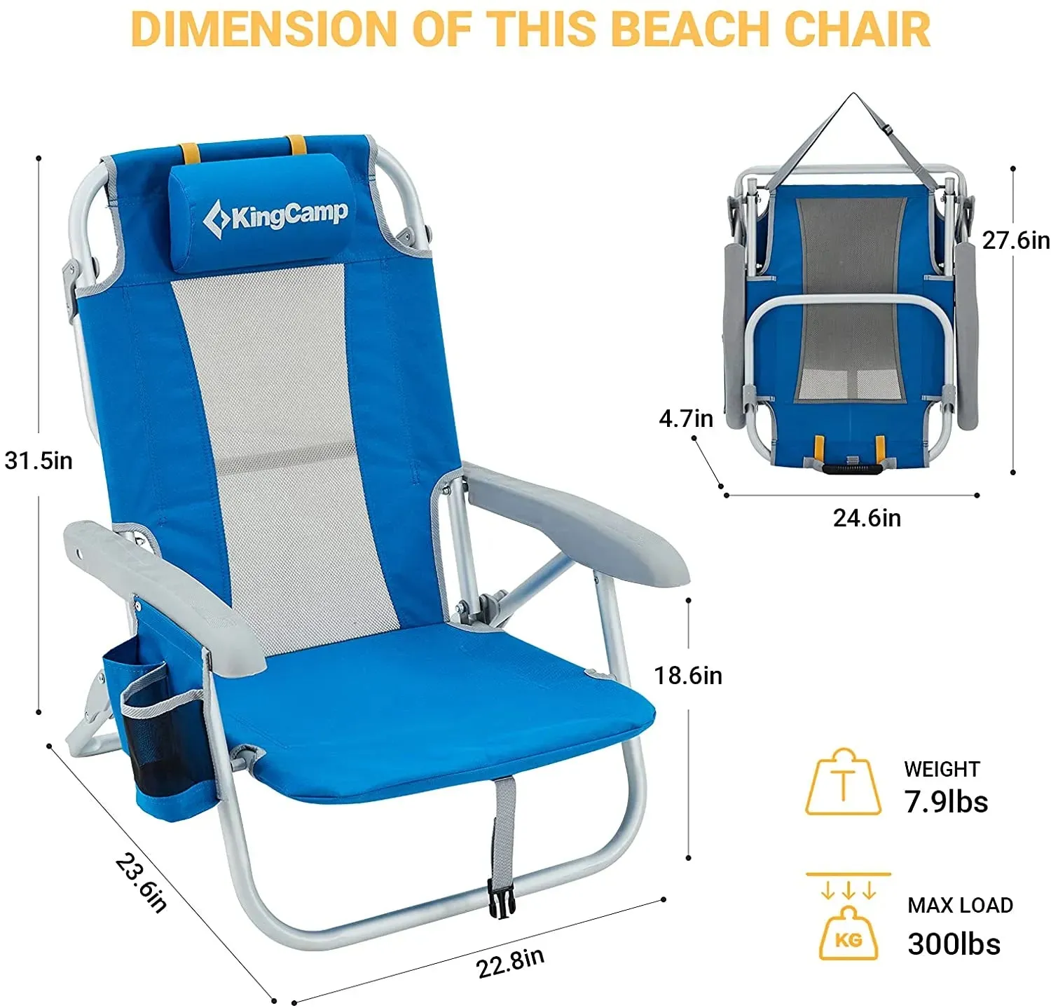 KingCamp LILAC SET Lightweight Beach Armchair Set