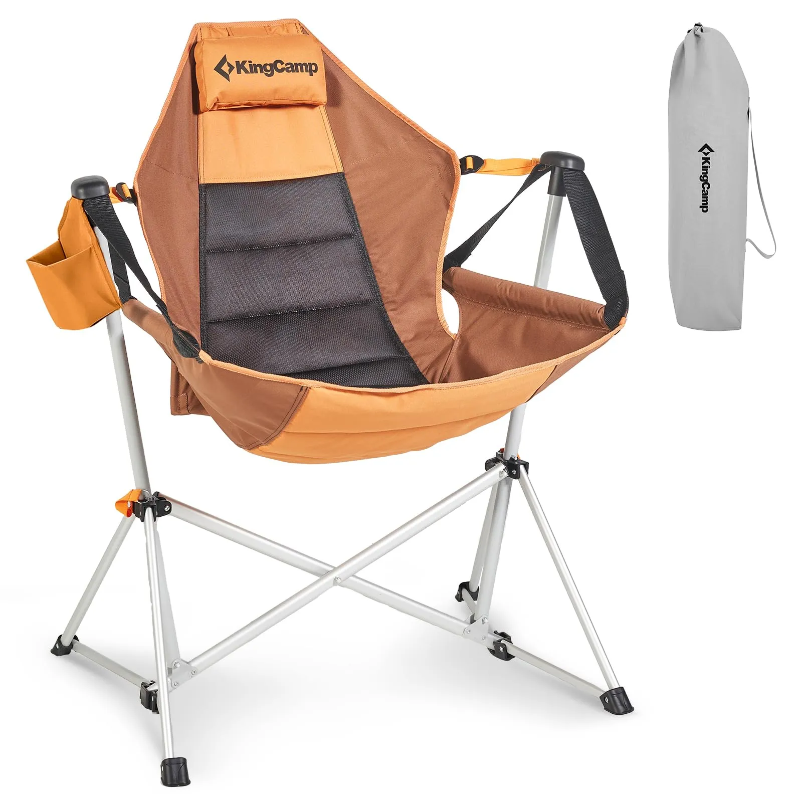 KingCamp Portable Swing Recliner Chair with Pillow
