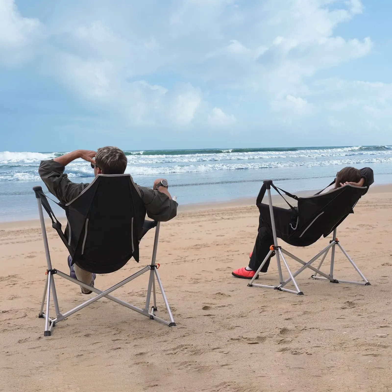 KingCamp Portable Swing Recliner Chair with Pillow