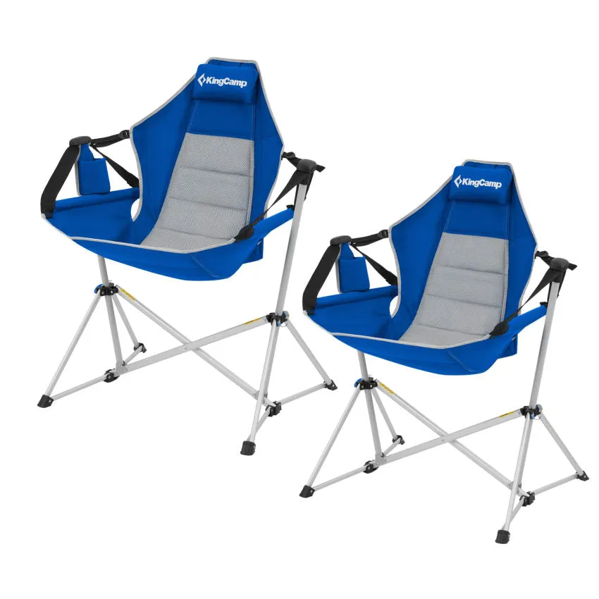 KingCamp Portable Swing Recliner Chair with Pillow